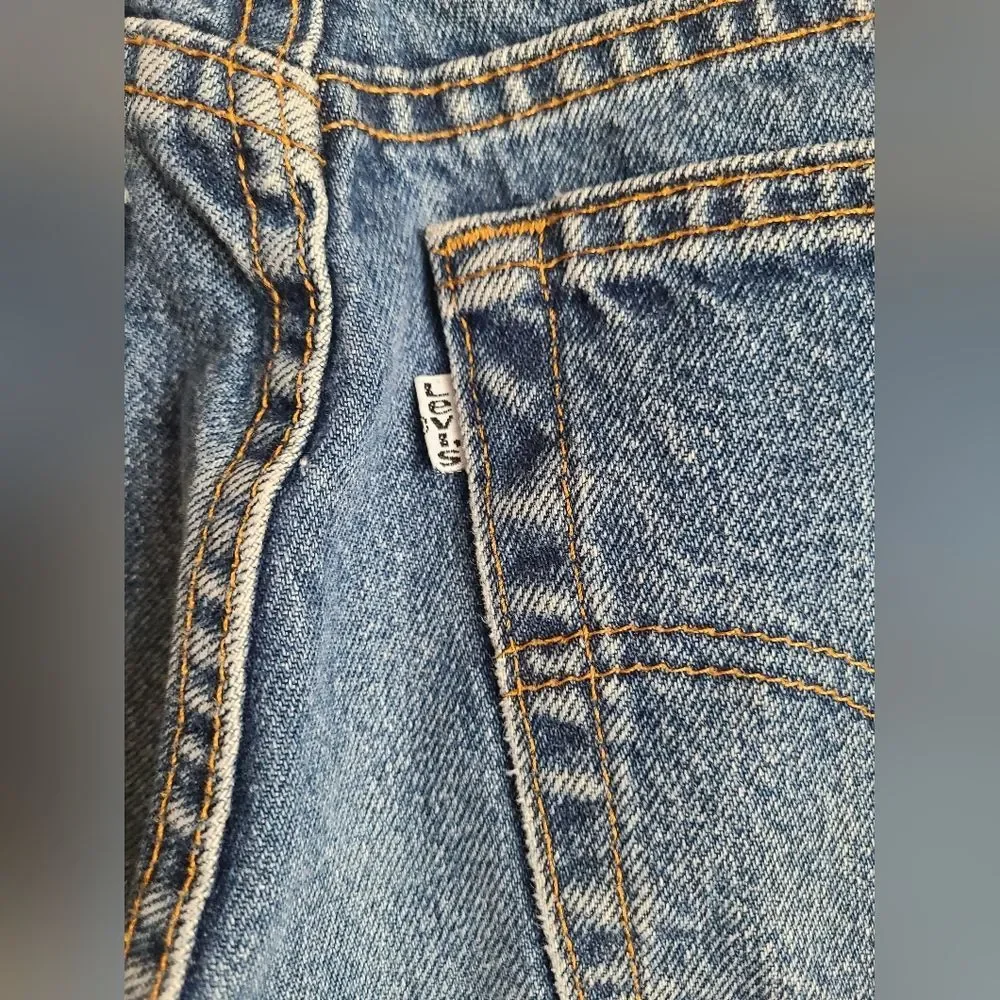 Vintage 90s Bootcut White Tab Levi Strauss Denim Jeans Size 31 - Picture 3 of 11